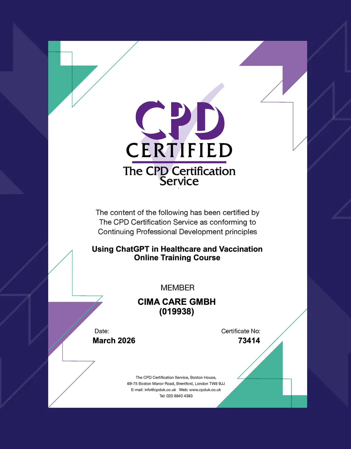 CPD Certificate 5