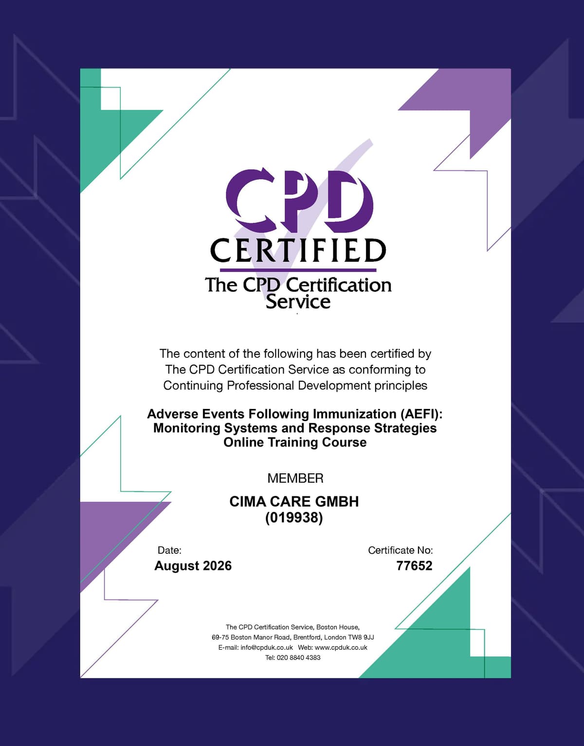 CPD Certificate 6