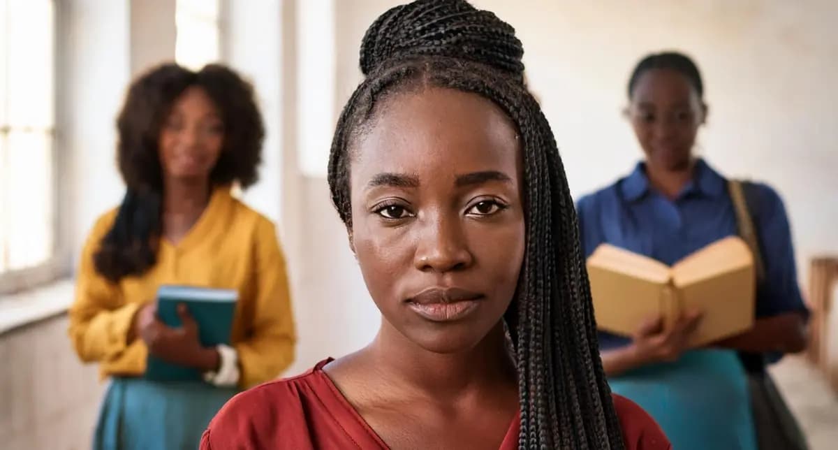 Women facing healthcare education barriers.