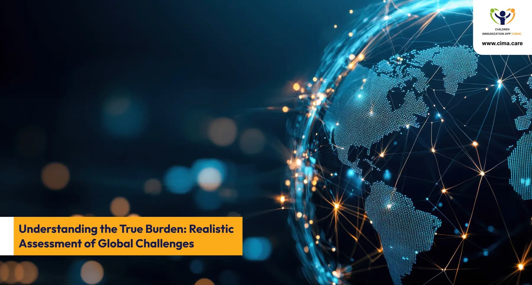 Digital globe with network connections illustrating global health data sharing.