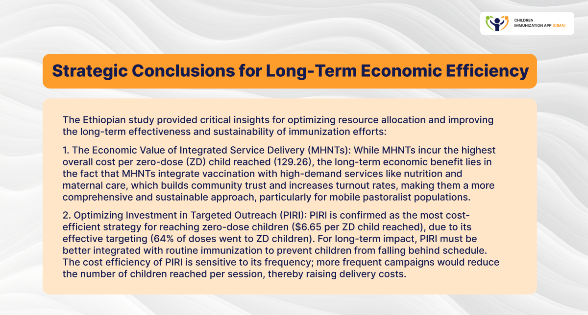Strategic conclusions highlighting integrated services and targeted outreach efficiency.