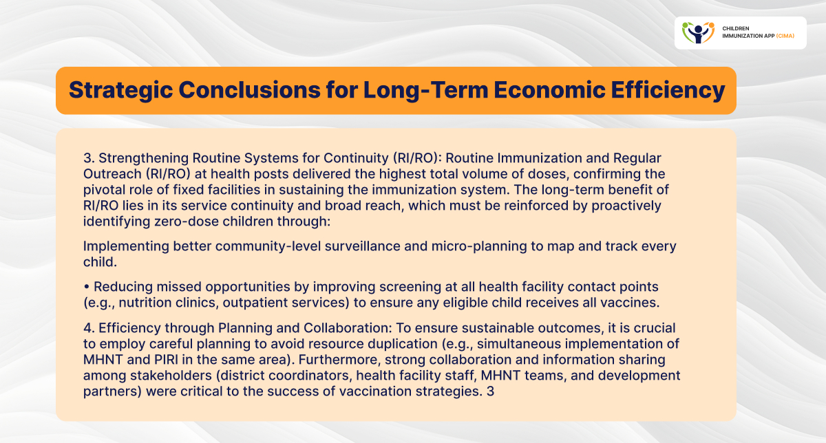 Research findings on routine system strengthening and stakeholder collaboration.
