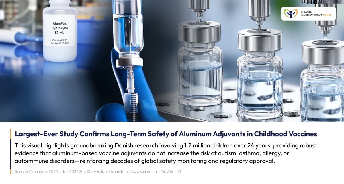 Vaccine manufacturing showing aluminum adjuvant vials and lab equipment.