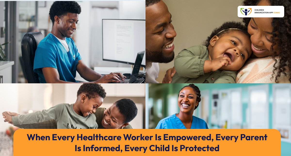 CIMA Care ecosystem: trained workers, confident parents, healthy children.