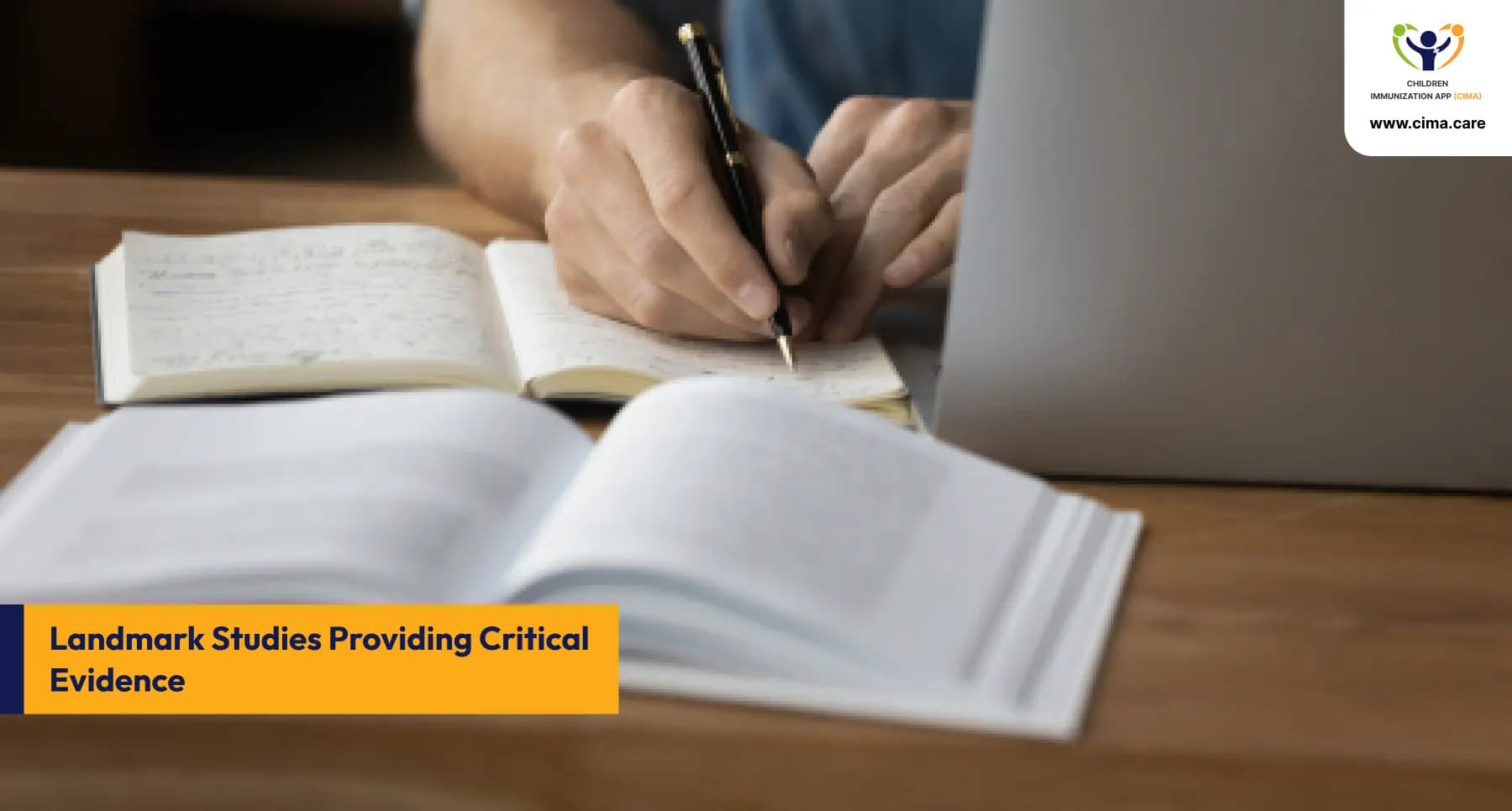 Person documenting scientific research findings with a notebook and a laptop.