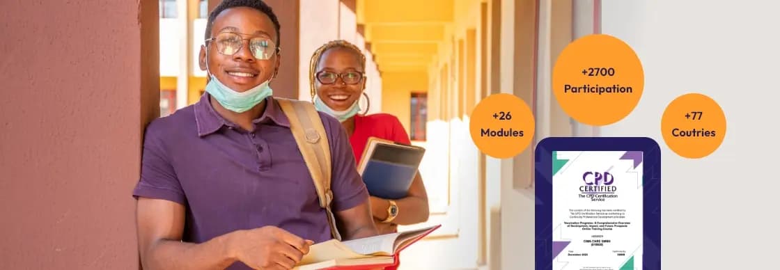 happy man and woman beside an image of CPD certifaction